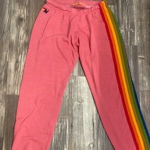 Pink Preppy Trendy Medium Aviator Nation Sweatpants!